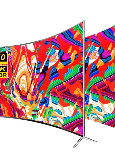 Curved Screen 50 Inch Smart Android LED TV Ultra HD 4K Smart Television - Riparo82
