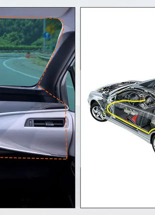 3 Channel Dash Cam Front and Rear Inside 1080P 3 Way Triple Car Camera with IR Night Vision Loop Recording - Riparo82