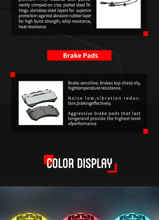 Kit freno anteriore e posteriore di alta qualità DM6/DT48 con dischi freno 345/355 per Ford Ranger Wildtrak 2025