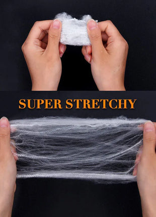 Halloween Decoration Spider Web,Artificial Spider Web,Stretchy Cobweb With Spider,Horror Gothic Haunted House Home Decor - Riparo82