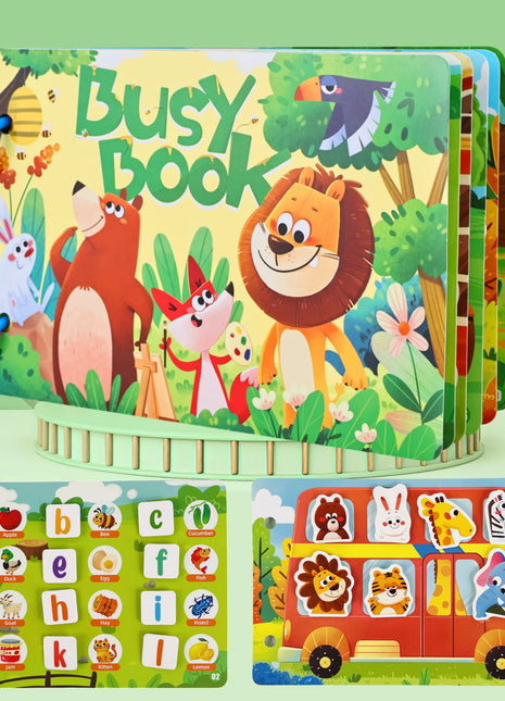 Libro giocattolo per attività di illuminazione cognitiva per l'educazione precoce Montessori, libro di adesivi per attività educativa riutilizzabile, abbinamento dei colori della forma di riconoscimento delle parole delle l - riparo82