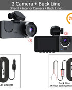 Dash Cam for Cars Camera HD 1080P Video Recorder Dashcam DVR Black Box Dual Lens DVR with Rear View Camera for Vehicle - Riparo82