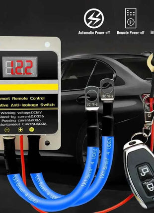 12V Car Battery Cutoff Switch Wireless Remote Control Disconnect Battery Relay With Led Display Leakage Protection Universal