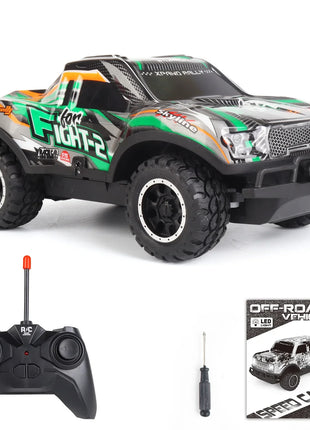 Auto telecomandata Jeep fuoristrada illuminata a LED Piccola proporzione Macchinina giocattolo per bambini non carica