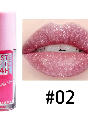 Flowing light Glitter Lip Glaze Long Lasting Lip Gloss Waterproof Liquid Lipstick Makeup Lip Oil Lip Tint Moisturizing - Riparo82