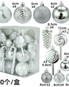 29/36/40 pezzi palla di Natale argento rosso albero di Natale pendenti appesi stampati sfere di Natale in oro a forma speciale 2024 nuovo - riparo82