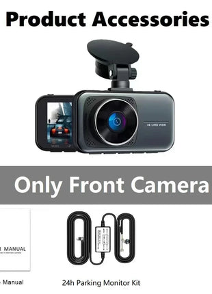Dash Cam For Cars 4k Dual Camera Wifi Dashcam 24h Parking Monitor Front And Rear Dvr Night Vision Kamera Samochodowa Rejestrator - Riparo82