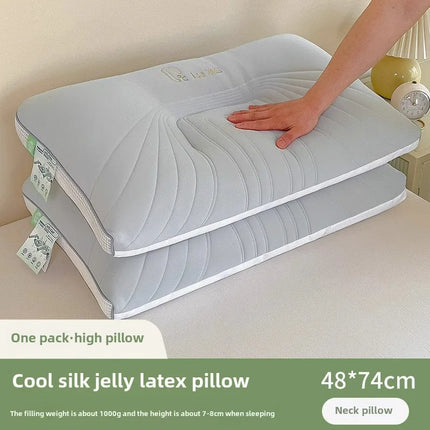 Four Season Ice Silk Soft Sleep High Pillow Supports Protects The Neck Used Side Sleeping Cotton Pillows For Bedrooms Offices