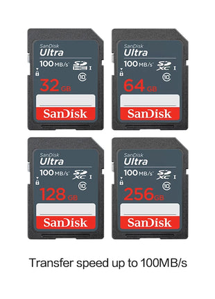 Scheda di memoria SanDisk SDXC 256GB 128GB 64GB SDHC 32GB 16GB U1 Class10 Scheda SD Memoria Flash ad alta velocità Scheda digitale di archiviazione