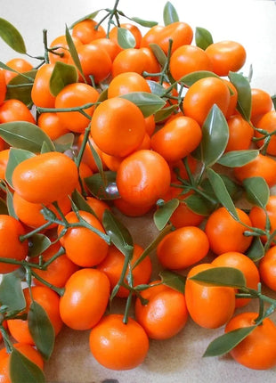 1PCS Imitation of real and fake oranges with branches and leaves, orange model, fruit shop window decoration - riparo82