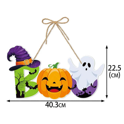 Halloween Party Decors Pumpkin Ghost Bat Door Hanging Pendents Happy Festival  Decorations for Home