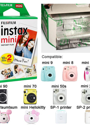 Fujifilm Instax Mini Pellicola Bordo Bianco 10 20 40 60 80 100 Fogli Per FUJI Macchina Fotografica Istantanea Mini 12/11 Mini 9 8 7s 70 EVO Link