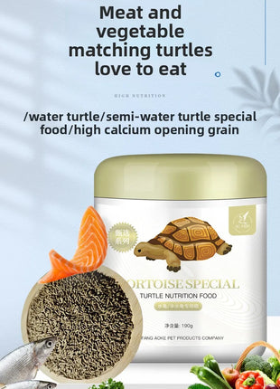 AC-Fish Turtle Food-High Calcium&Protein Formula for Pet Turtles (Red-Eared Slider,Snapping,Box Turtle)-Aquatic&Land Turtle Diet - Riparo82