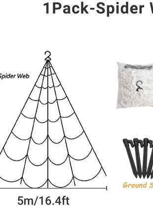 200cm Halloween Spiders Outdoor Decoration Halloween Plush Spiders Giant Spider for Indoor Outdoor Garden Party Decoration - Riparo82