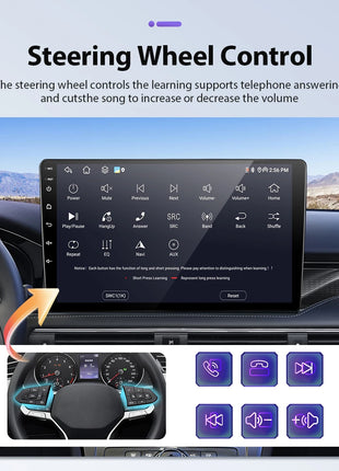 Podofo 6+128G Android 2Din Autoradio for Audi A3 2008-2012 Wireless CarPlay 9" IPS Screen Car Radio GPS Navigation Stereo Wifi - Riparo82