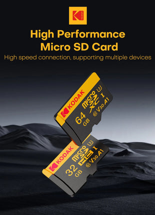 KODAK microsd 128 GB 32 GB 64 GB 256 GB A1 Micro SD Card SD TF Flash Card Scheda di memoria Classe 10 per telefono