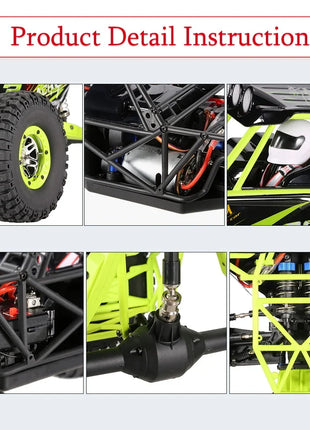 Giocattolo per bambini Hot WLtoys 10428 RC Auto 45CM 2.4G Scala 1:10 Doppia velocità Radiocomando Elettrico Wild Track Warrior