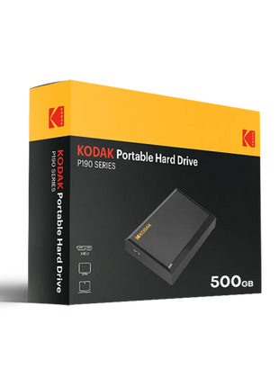 KODAK P190 Disco rigido esterno portatile da 2,5" 1TB/500GB USB 3.0 - Trasmissione veloce per PC, laptop, smartphone e archiviazione