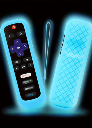 1/2/3 piece set of luminous silicone remote control with rope suitable for TCL Hisense Roku TV remote control - Riparo82
