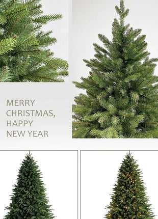 Albero di Natale artificiale PE misto crittografato con luci a LED Albero di Natale di alta qualità 1,2 m-1,8 m Decorazioni natalizie per Capodanno