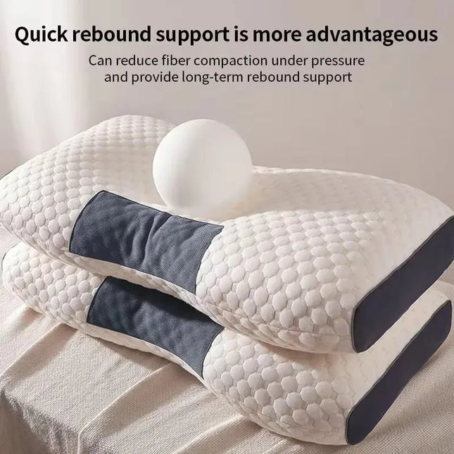 Pillow Help Sleep And Protect The Neck Cervical Orthopedic Household Soybean Fiber Massage SPA Pillow For Sleeping Good partner