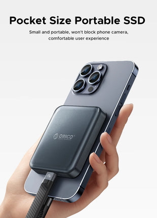 ORICO SSD esterno magnetico da 1 TB, registrazione e negozio HDR 4K ProRes, trasmissione e archiviazione stabili da 2000 MB/s, stato solido portatile