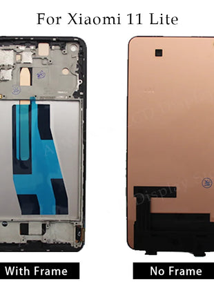 Display AMOLED Per Xiaomi Mi 11 Lite LCD M2101K9AG M2101K9 Touch Screen Digitizer Assembly Per Xiaomi Mi 11 Lite 5G Display LCD - riparo82