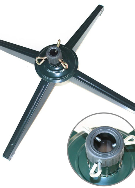 Robusto supporto per albero di Natale pieghevole per alberi da 8 piedi con base in metallo di ferro e viti di fissaggio sicurezza per una decorazione natalizia stabile - riparo82