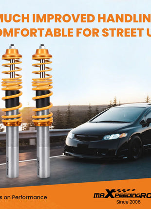 4pcs Coilovers for Renault Clio BB Mk2 Coilover Suspension Kit 1998-2005, Shock Absorber