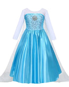Abito Elsa per ragazze Costume Elsa Regina delle nevi Anna Abito Cosplay Festa di compleanno Bambini Carnevale Ragazza Costume di Halloween