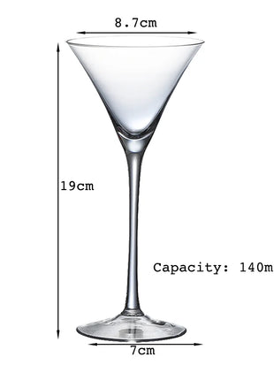 Set bicchieri da martini in vetro da cocktail, 130 ml, 4 pezzi - riparo82