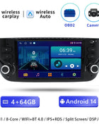 1 Din Android 14 Car Radio For Fiat/Linea/Punto evo 2012-2015 Multimedia Screen GPS Navigation Stereo Audio Head Unit Carplay 4G - Riparo82