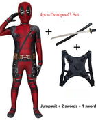 Costume cosplay Deadpool per bambini Regali da supereroe Tuta Deadpool Costumi per bambini Supereroi Vestito per bambini Costume per bambini di Halloween