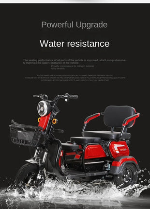 Electric Tricycle, Adult, Elderly, Leisure, Small-scale Home Transport for Children. - Riparo82