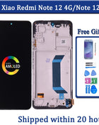 Nota 12 4G Per Xiaomi Redmi Nota 12 4G 22111317I Display LCD Touch Screen Digitizer Pannello di Montaggio Per Redmi Nota 12 5G LCD - riparo82