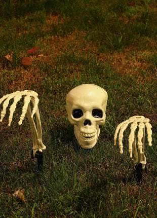 Halloween Decoration Skull Skeleton Horror Artificial Arm Outdoor Yard/garden Decorations Ghostface Hallowen Day of The Dead - Riparo82