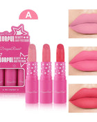3Pcs/Box Korean Matte Lipstick Set for Women Waterproof Long-Lasting High Pigmented Lipgloss Cosmetic Beauty Makeup - Riparo82