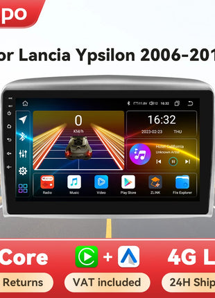 Hizpo 9 Inch for Lancia Ypsilon 2006 - 2011 Wireless Carplay Android Auto Car Multimedia Player Autoradio Electronic Ddevices 4G - Riparo82