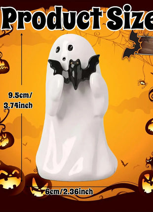 Halloween Cute Ghost Statue Creative  Crafts  Suitable For Party Scene   Home Living Room Bedroom Office Desktop Decoration ﻿ - Riparo82