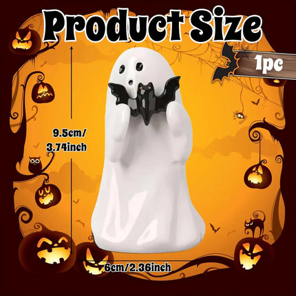 Halloween Cute Ghost Statue Creative  Crafts  Suitable For Party Scene   Home Living Room Bedroom Office Desktop Decoration ﻿