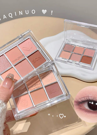 SHAQINUO Six-Color Eyeshadow Palette Matte Earth Colors Brightening Silkworm Pearl Beginner Eyeshadow Comprehensive Palette - Riparo82