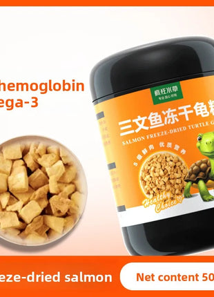 FKSC Turtle Food Mix - Freeze-Dried Shrimp/Mealworm/Fish & Chicken - Protein Rich Treat for Red-Ear Sliders & Aquatic Turtles - Riparo82