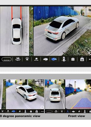 360 Car Camera Panoramic Surround View 1080P AHD Right+Left+Front+ Rear View Camera System for Android Auto Radio Night Vision - Riparo82