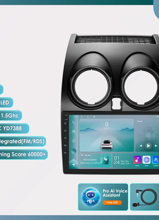 Hizpo 8G+128 AI Voice Car Radio Android Auto Multimedia For Nissan Qashqai J10 2006 2007 2008-2013 Carplay 4G 2din GPS autoradio