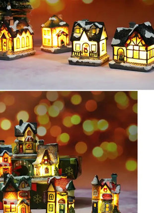 Christmas Light House Village decorazioni natalizie per la casa regali di Natale ornamenti natalizi capodanno 2024 Natale Navidad Noel