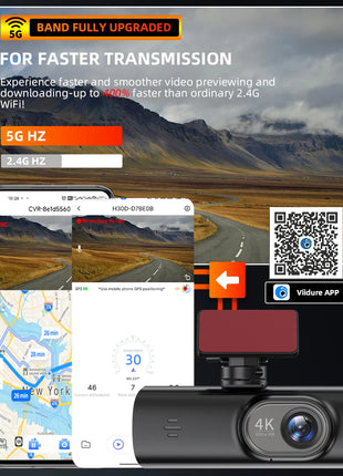 Dash Cam 4K WIFi GPS Front and Rear Night Vision Video Recorder HD 1080P Camera Auto System for car  Bicycles motorcycl summer - Riparo82