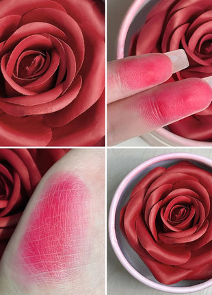 2pc Petal Blush Palette set with brush,Highgloss Contouring Cream Contour Makeup Rouge for Women Beauty Cosmetics Makeup Palette - Riparo82