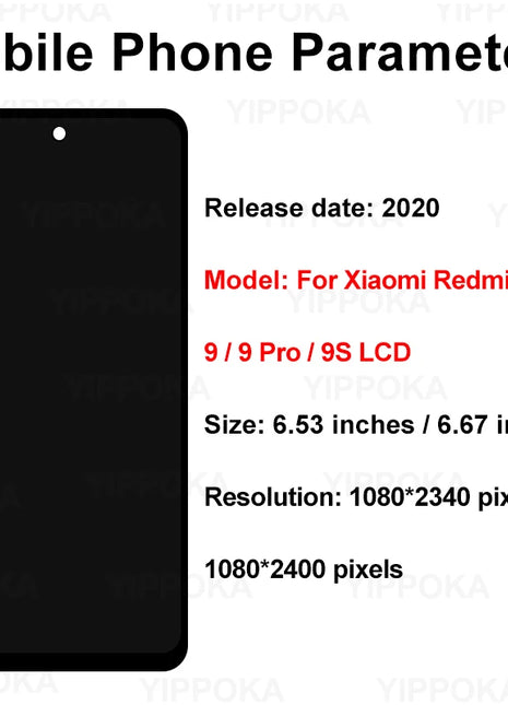 LCD di grado OEM per Xiaomi Redmi Note 9 Display M2003J15SC LCD Touch Screen per Redmi Note 9S 9Pro M2003J6B2G LCD Digitizer - riparo82