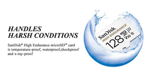 Scheda Micro SD originale SanDisk ad alta resistenza MicroSDHC 32GB V30 C10 MicroSDXC 64GB 128GB 256GB Scheda di memoria per Dash Camera