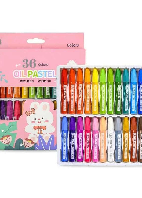 36 Colors Crayons Non Toxic Washable Oil Pastel for Kids,Art Supplies Drawing Coloring Crayon Set,Gift for Boys Girls